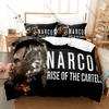 Narcos Fan Merch Duvet Cover + 2 Pillowcases, Exquisite TV Show Art Print Bedding Set Comfortable Textile for Series Enthusiasts