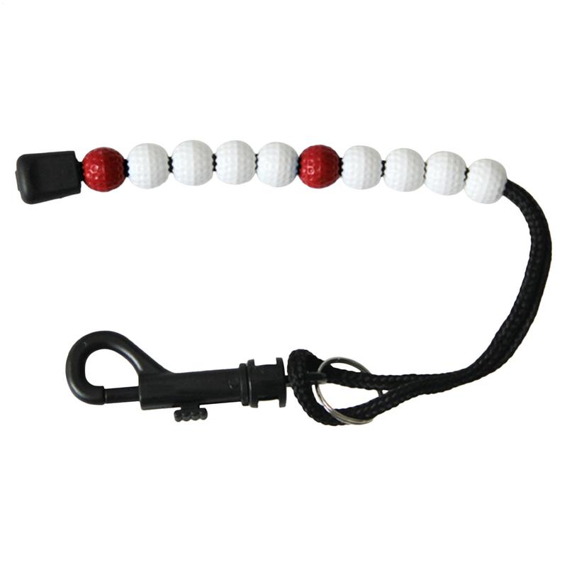 Golf Strokes Score Counter With Golf Bead Chain Strokes Bead Counter Bracelet With Simple Clip Nylon Woven Rope Golf Training