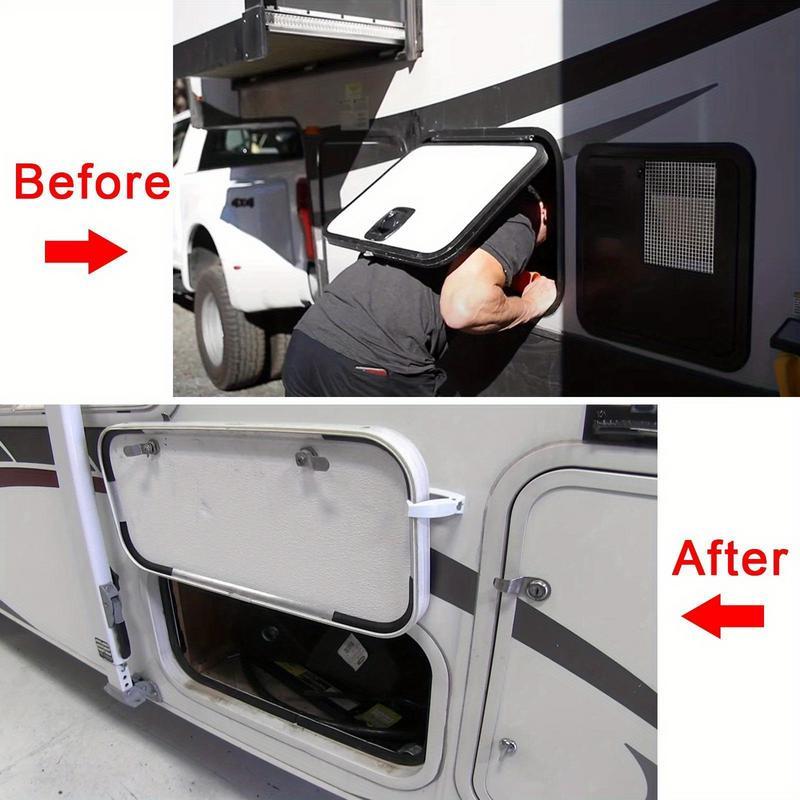 5pcs RV White Rounded Baggage Plastic Door Catch Compartment Latch Holders Clips for Camper Trailer Motorhome Car Accessories