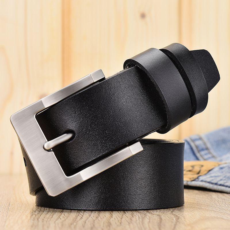 Men's Retro Genuine Leather Pin Buckle Belt - Casual Fashion Jeans Accessory