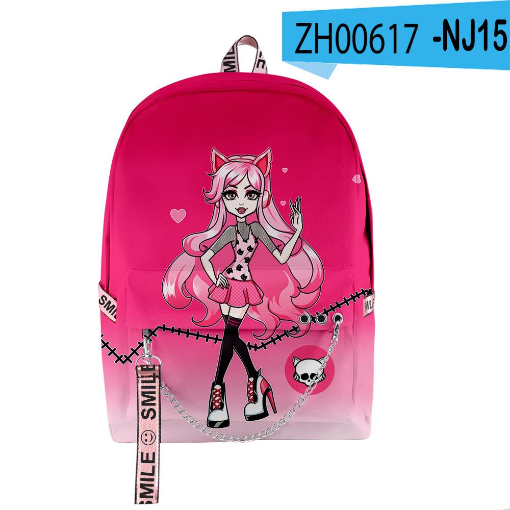 Popular Novelty Cool Leah Ashe Student School Bags Unisex 3D Print Oxford Waterproof Notebook Multifunction Travel Backpacks