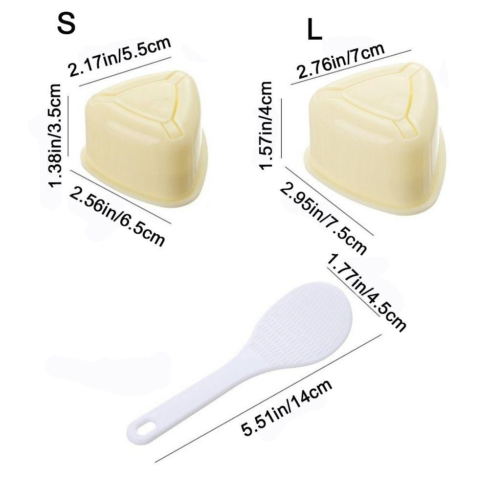 3Pcs/Set Triangular DIY Sushi Mold Plastic Rice Ball Mold Practical Baby Rice Molds Kitchen