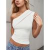 2026 Hot-selling Hot-selling Women's Sexy One-shoulder T-shirt Spring and Summer New Slant Collar Off-shoulder Pure Lust Top