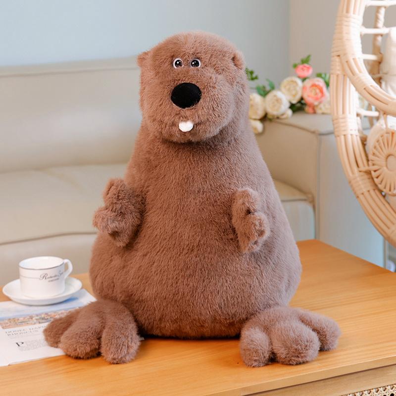 Funny Hippo/Polar Bear/Husky/Groundhog Plush Cute Fat Doll Toy Boy Girl Soft Throw Pillow Surprise Birthday Gift Fill Decor