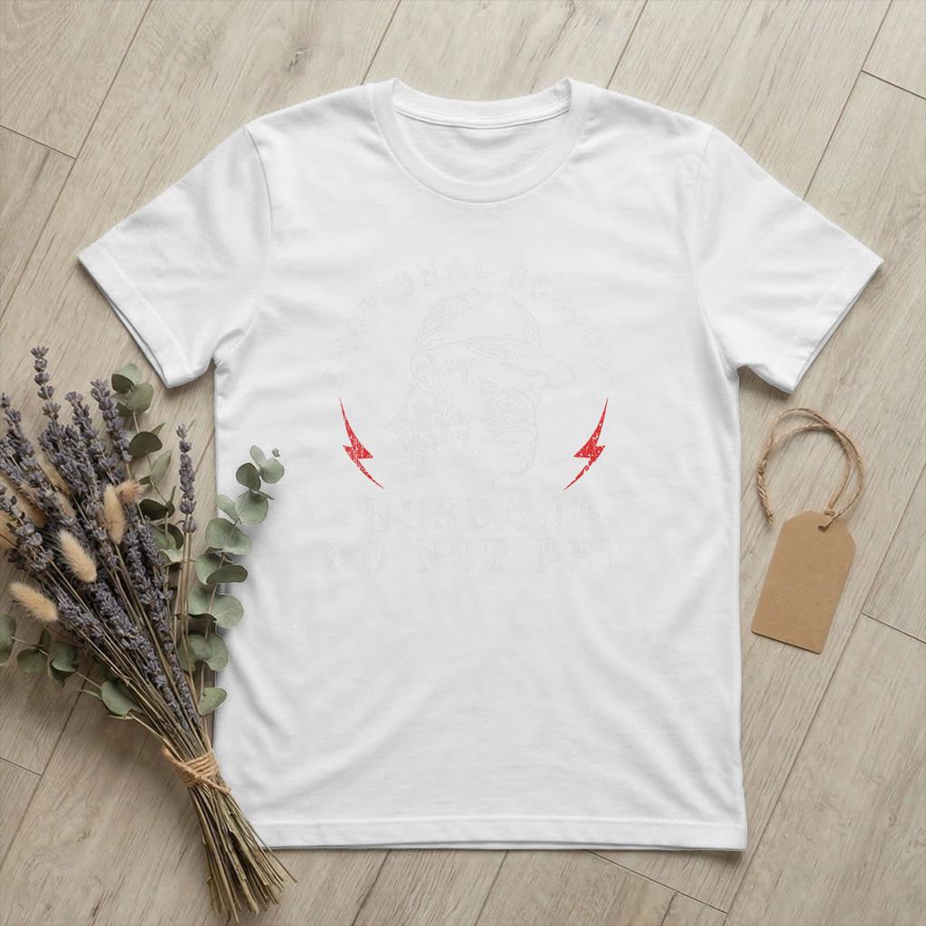 Emotionaler Unterstützungs-Ehemann Nicht streicheln Unisex T-Shirt Lustiger Affe Vintage T-Shirts Kurzarm T-Shirt Reine Baumwolle Geburtstagsgeschenk Oberteile