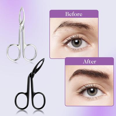 Eyebrows Tweezers Straight Handle Tip Scissors Shaped Eyebrow Plucker Tweezers for Facial Hair Plucker Remover Eyebrows Care