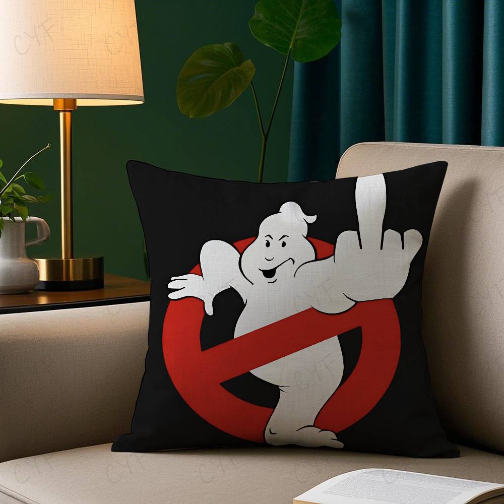 Klassischer Film G-Ghostbusters Kissenbezug Kundenspezifisch bedrucktes Kissen aus gebürstetem Fleece, Babyhaut-Haptik, Umweltfreundlicher Sublimationsdruck Cus