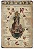 Vintage Witchery Painting Metal Signage Halloween Magic Poster Home Living Room Club Bar Hallway Art Wall Decor Iron Paintin