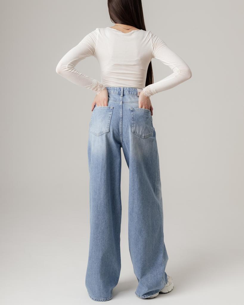 ZEO Basic 3550 34 Light Blue Wide Jeans