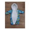 Digital Printed Baby Kids Hooded Plush Versoft Winter Zippered Astronaut Cosmonaut Jumpsuit