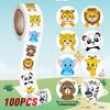 100-500pcs Reward Encouraging Graphic Stationery Animal Sticker Kindergarten School Students Child Teacher Cartoon Cute Sticker