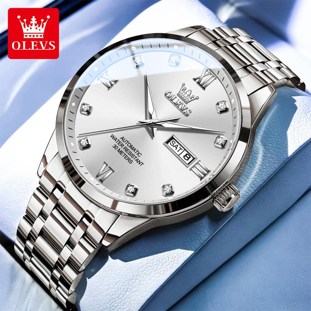 OLEVS Watches Man 9946 Original Luxury Brand Automatic Mechanical Waterproof Luminous Week Date Watches For Man Gifts Gift Box
