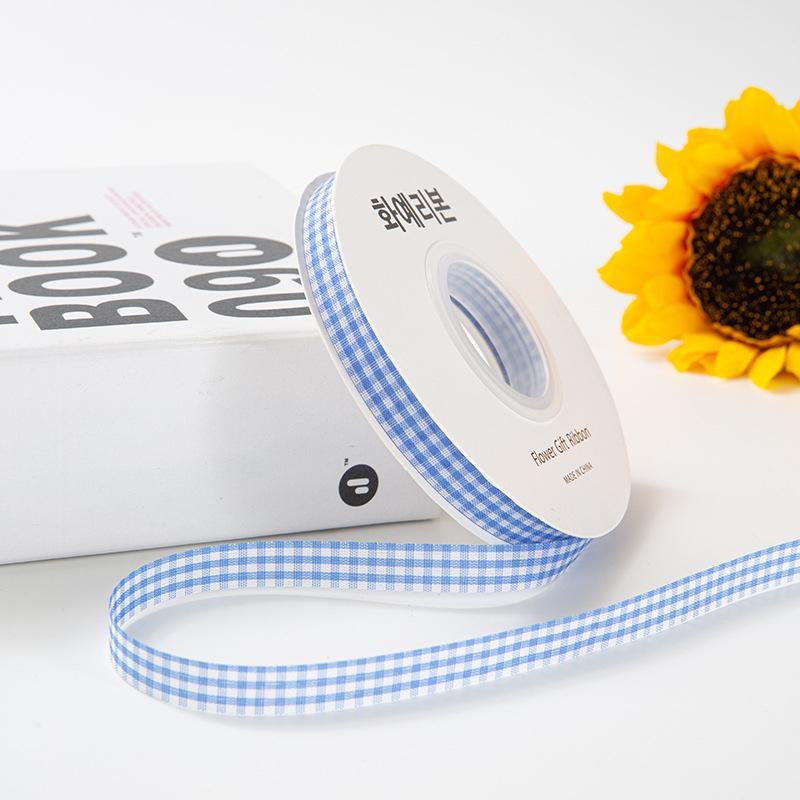 2cm Plaid Satin Ribbon for Baking, Packaging, Fresh Flowers, Bouquets, Cake Boxes, and Crafts - Camouflage Design.