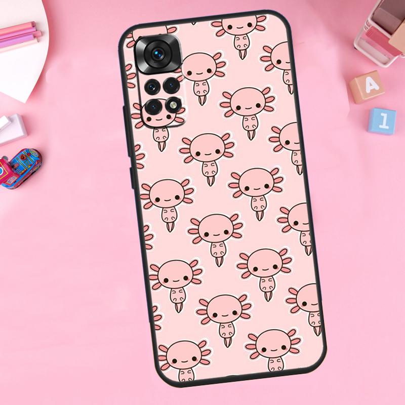 Cute Animal Axolotl For Xiaomi Redmi Note 13 10 12 11 14 15 Pro Plus Phone Case For Redmi 15 13C 12C 14C 10C 15C
