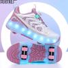 Children's Shoes Four-wheel Boys' Luminous Shoes Removable Girls' Student Sports Shoes Luminous