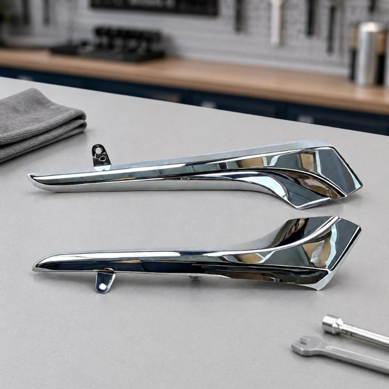 ABS Side Mirror Garnish Pair for RX300, 8791B-7810 8794B-78010 Electroplated Left and Right Trim Pieces with Press-Fit Mounts for Factory-Position