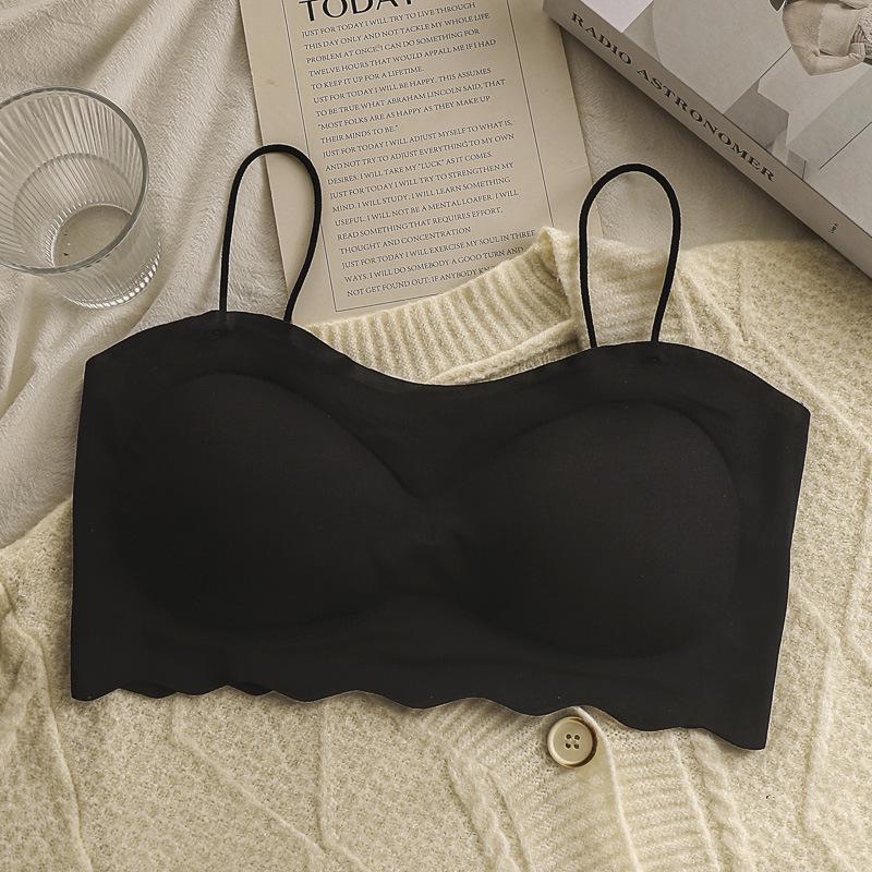 Nahtloses Ice-Silk-Bandeau für Damen: Leichtes, bequemes, sexy Bralette-Camisole ohne Bügel