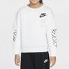Nike Sportswear On The Move Faux Two-Piece Comfortable Stylish Pullover Drop Shoulder Long Sleeve Kids Tops Birch IB8206-051