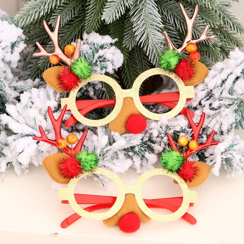 Christmas Gift Christmas Glasses Decorated Christmas Gift Christmas Children's Small Gift Antler Glasses