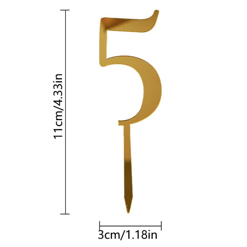 0-9 Number Birthday Cake Decorations Wedding Cake Topper Adorn For Kids Birthday Party Holiday Cake Supplies