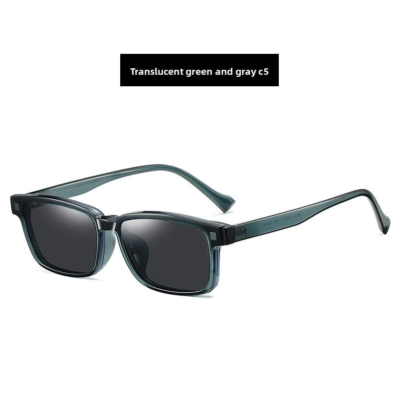 

Polarized men s and women s same two-in-one sunglasses ins wind sunglasses TR small square magnetic sunglasses B8310