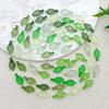 40/50/60Pcs Delicate Clear Green Acrylic Leaf Charms With Holes Various Styles For DIY Jewelry Crafting Accessories