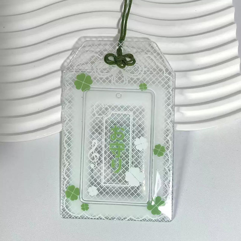 

3inch Kpop Idol Card Clip PVC Card Holder Pink Sakura Photo Frame Green Clover Photocard Sleeves Creative Gift