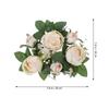 Ring Wreath Artificial Rose Floral Decor Never Wither Easy Care Wedding Table Centerpiece Party Decoration Rings