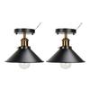 E27 Ceiling Light Industrial Black Wrought Iron Ceiling Lamp for Farm Kitchen Corridor 85?240V