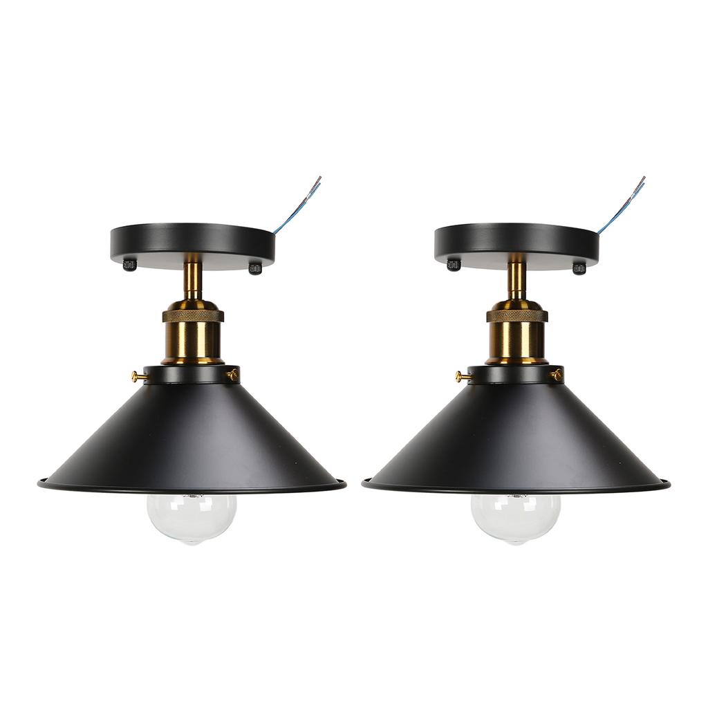 E27 Ceiling Light Industrial Black Wrought Iron Ceiling Lamp for Farm Kitchen Corridor 85?240V