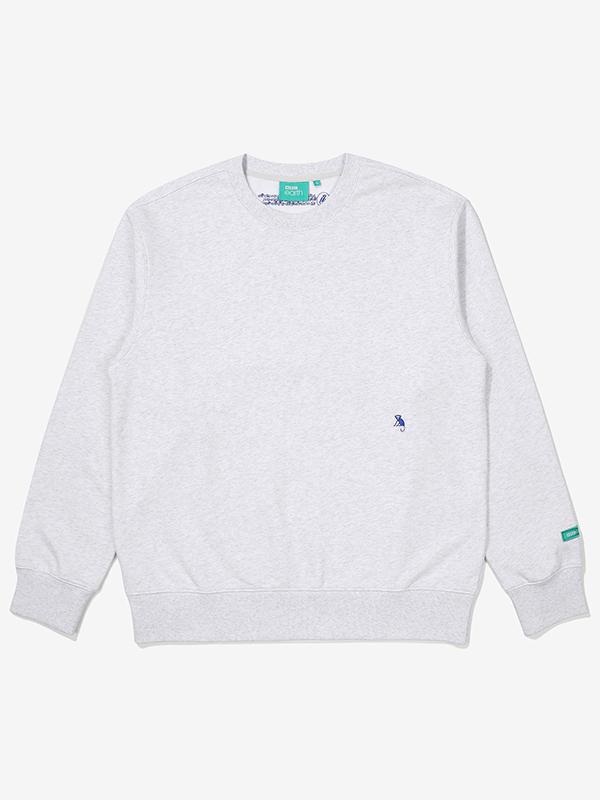 BBC EARTH Animal Embroidery Patch Sweatshirt_Melange Grey