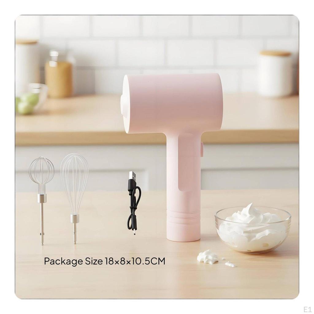 Cordless Electric Whisk Portable Power Handheld Egg Beater 3 Operational Tempo Cream