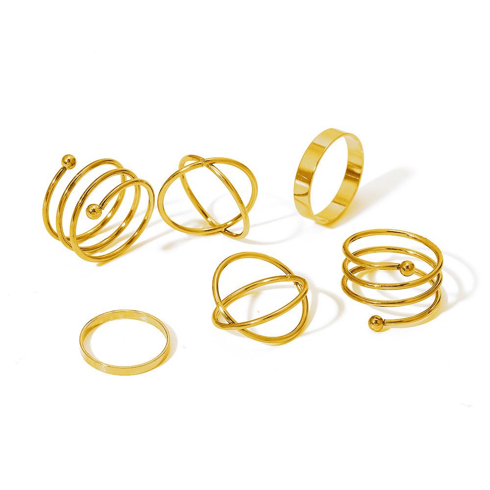 Minimalist Three-Piece Women's Ring Set: Trendy Open Tail, Index Finger, and Band Designs