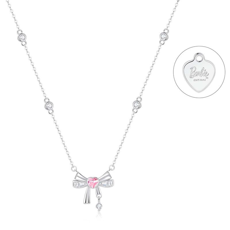 Barbie necklace Love bow, sparkling butterflies, flower fairy, sweet, fashionable and versatile, forest style, exquisite and cool, niche Ba2506076