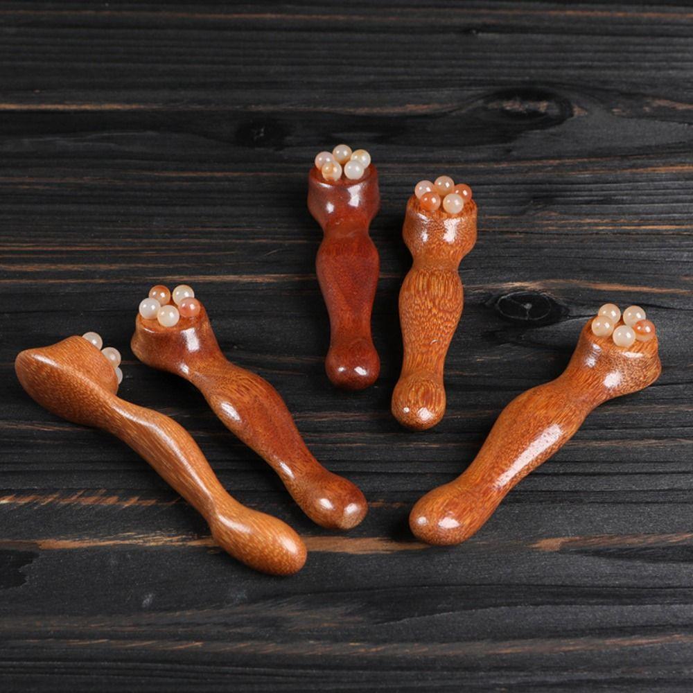 Five Beads Gua Sha Massage Tool Ruyi Manual Massager Face Roller Massager  Dark Circles