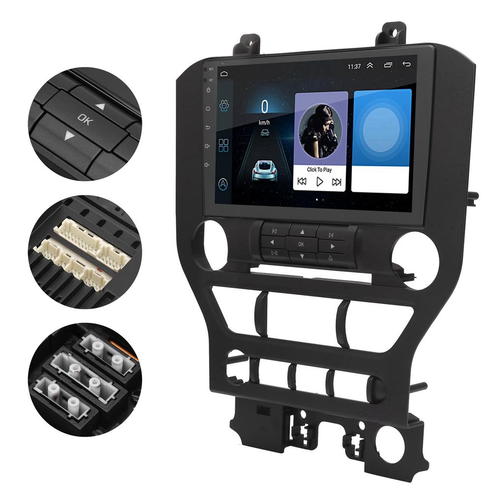 9in Bluetooth 4.0 Car GPS Navigation System MultiFunction Reversing Image Fit for Ford Mustang 20162020(1+16G )