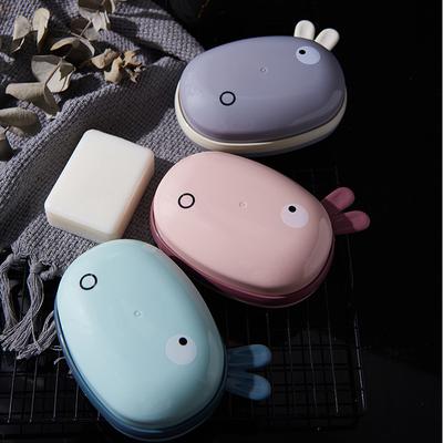 Cartoon Waterproof Soap Box With Cover Portable Travel Soap Protect Container Bathroom Soap Case Bathroom Accessories