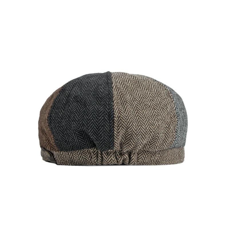 Patchwork Octagonal Cap Men's Retro Beret Women's British Newspaper Cap Painter's Cap Ivy Gatsby Octagonal Hats Hombre Gorras