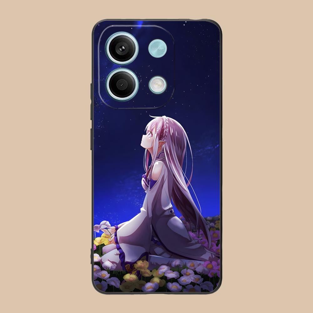 ReZero Emilia Waifu Handyhülle für Xiaomi 15 14 13 12 Mi 11 T Ultra Lite Pro S X 5G Bunter Druck Cover Hülle Hübsch