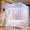 3-Door Thickened Mosquito Net for 1.2m, 1.5m, 1.8m Beds - Princess Palace Design, Floor-Standing, For Home Use.