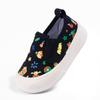 Kids' Cartoon Print Elastic Canvas Slip-On Shoes, Lightweight Soft Sole for Boys and Girls, Spring/Autumn Toddler Sneakers.