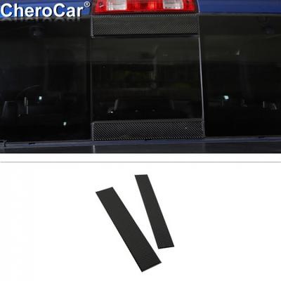 Soft Carbon Fiber Exterior Rear Window Stickers Trim Cover For Dodge Ram 2010-15