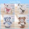 Cute Plush Bear Keychain With Soft Fur For Car And Bag Decor