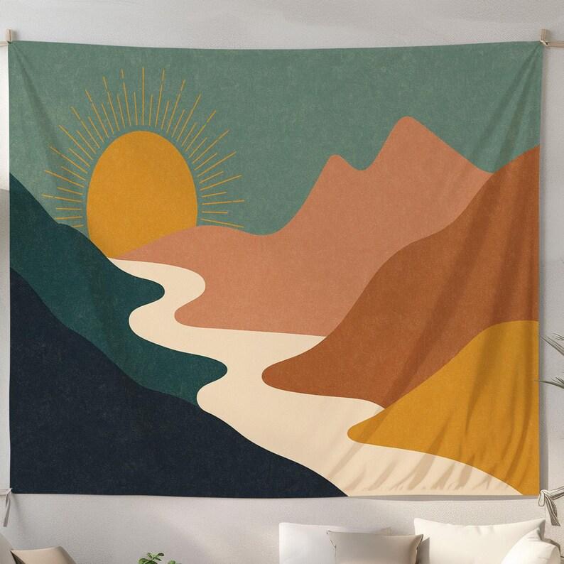 Abstract Desert Sunshine tapestry 75x100 чёрный