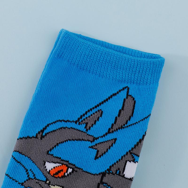 5 Pairs Four Seasons Women's Fashion Cartoon Anime Pok é mon Versatile Sweet and Cute Pikachu Casual Outdoor Socks