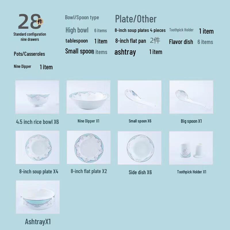 Jingdezhen Ceramic Dinnerware Set