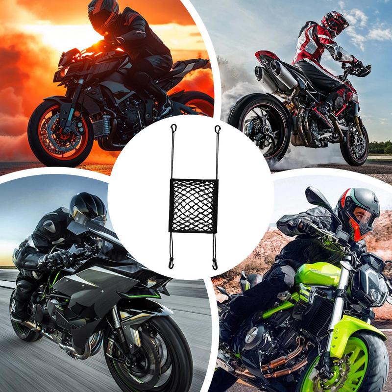 Motorrad-Aufbewahrungsnetz, doppellagiges Frachthutnetz, multifunktionales Frachthutnetz, hochelastischer Bungee-Expansions-Organizer