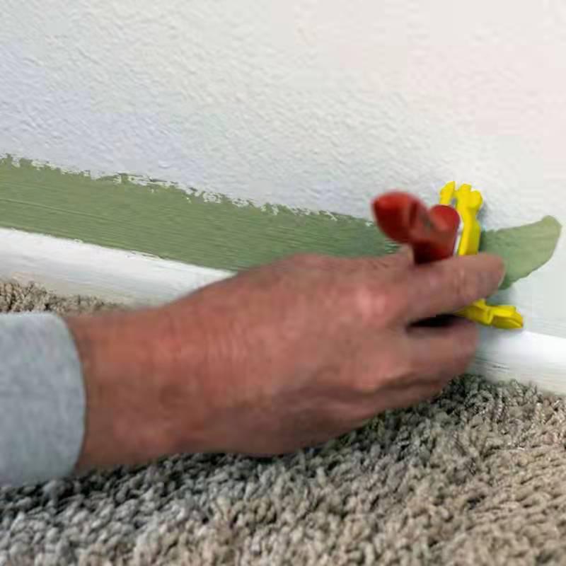 Color Separation Brush for Walls & Ceilings, Wooden Handle, No-Shed Design