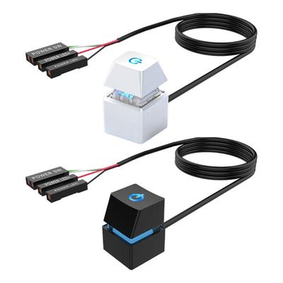 Desktop Computer External Power Button with LED Lights for Motherboard Power Switching Button