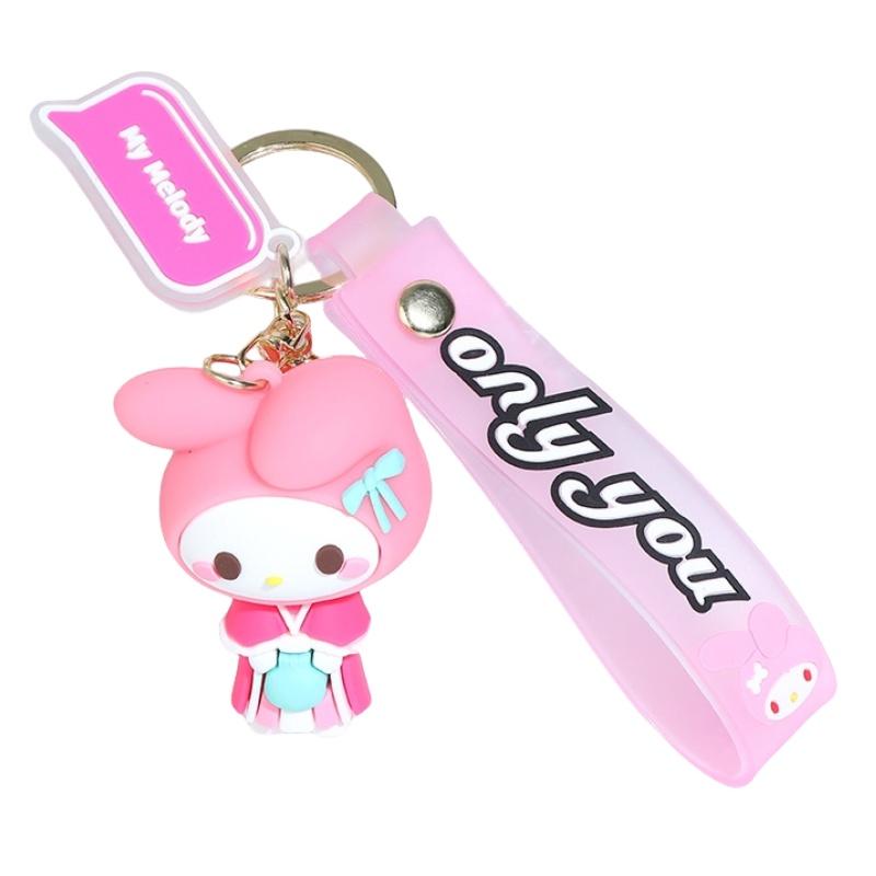 Cartoon Style Silicone Keychain Pendant For Students And Couples Cute Souvenir Gift For Bags And Cars